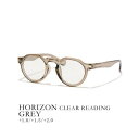 ジュガードフォーティーン jugaad14 【jugaad14 / ジュガードフォーティーン】HORIZON CLEAR READING / リーディンググラス メガネ 老眼鏡 エシカル素材 ボストン (グレー)