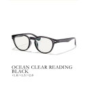 ジュガードフォーティーン jugaad14 【jugaad14 / ジュガードフォーティーン】OCEAN CLEAR READING / リーディンググラス メガネ 老眼鏡 エシカル素材 ウェリントン (ブラック)