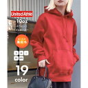 ユナイテッドアスレ United Athle 10oz T/C スウェット プルオーバー パーカー 裏起毛 長袖 推し活 フーディー 無地 男女兼用 5618 (レッド)