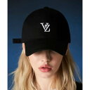 バザール VARZAR 3D Monogram logo over fit ball cap キャップ 帽子 ロゴ コットン100% ツバ広 紫外線対策 (ブラ...