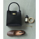 タイドウェイ TIDEWAY MOSS METAL TWIST TOTE / モス メタルツイストトートバッグ ハンドバッグ 本革 牛革 (ブラック)