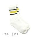 ユクリ YUQRI 【YUQRI / ユクリ】puff pile short crew line 抗菌防臭 消臭 制菌 靴下 ソックス 父の日 ギフト プレゼン...