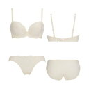 アモスタイル バイ トリンプ AMOSTYLE BY Triumph AMOステッチ チャーミングラマー ブラ&ショーツセット(E)【返品不可商品】 (ホワイト系)