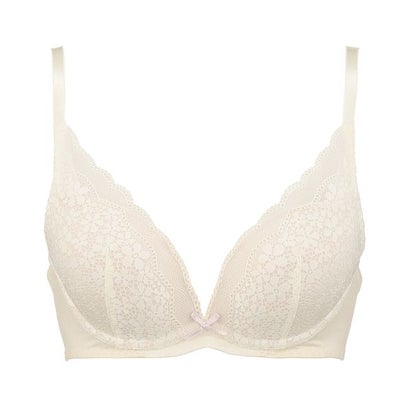 アモスタイル バイ トリンプ AMOSTYLE BY Triumph デイジーレース 夢みるブラ DeepV ブラ＆ショーツセット（E〜F）【返品不可商品】 （ホワイト系）