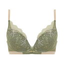 アモスタイル バイ トリンプ AMOSTYLE BY Triumph 夢みるブラ ノンワイヤー ラインアートフラワー 1382 グリーン(E~F) (グリーン)