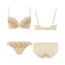 アモスタイル バイ トリンプ AMOSTYLE BY Triumph エントリーコレクションフラワーアレンジメント266 ブラ&ショーツセット イエロー(E)【返品不可商品】 (イエロー)