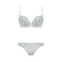 アモスタイル バイ トリンプ AMOSTYLE BY Triumph エントリーコレクション 3/4カップブラ ブラ(E)&ショーツセット(ロマンティック ブーケ)501 グレー【返品不可商品】 (グレー)(4)