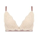 アモスタイル バイ トリンプ AMOSTYLE BY Triumph Deep V ブラジャー(パッドなし) フラッフィー レース1409 ベージュ(B~D) (ベージュ)