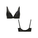 アモスタイル バイ トリンプ AMOSTYLE BY Triumph チャーミングラマー スリムライン Deep V ブラジャー スワンズティアーズ 1415 ブラック(E~G) (ブラック)