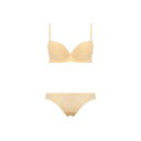 アモスタイル バイ トリンプ AMOSTYLE BY Triumph エントリーコレクション 3/4カップブラ ブラ&ショーツセット ロマンテック レース 505 ベージュ【返品不可商品】 (ベージュ)
