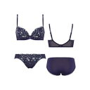 アモスタイル バイ トリンプ AMOSTYLE BY Triumph チャーミングラマースリムライン ブラ&ショーツセット マーブル アモスタイル ステッチ 9...