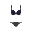 アモスタイル バイ トリンプ AMOSTYLE BY Triumph エントリーコレクション寄せブラ ブラ&ショーツセット ロマンティック トリム 504 ネイ...