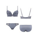 アモスタイル バイ トリンプ AMOSTYLE BY Triumph エントリーコレクション ブラ&ショーツセット フローティングフラワー 507 ブルー(BーD)【返品不可商品】 (ブルー)