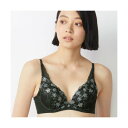 アモスタイル バイ トリンプ AMOSTYLE BY Triumph 夢みるブラ DeepV ブラジャー アモスタイル 25thアニバーサリーコレクション 1444 グリーンブラック C~D (グリーンブラック)