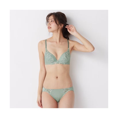 アモスタイル バイ トリンプ AMOSTYLE BY Triumph 寄せブラ ブラ&ショーツセット クラシックフラワー 514 グリーン(E)【返品不可商品】 (グリーン) アモスタイル バイ トリンプ AMOSTYLE BY Triumph 寄せブラ ブラ&ショーツセット クラシックフラワー 514 グリーン(E)【返品不可商品】 (グリーン)