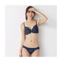 アモスタイル バイ トリンプ AMOSTYLE BY Triumph 3/4 カップブラ ブラ&ショーツセット レースラバー 515 ミッドナイトブルー(E)【返品不可商品】 (ミッドナイトブルー)(4)