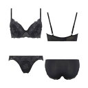 アモスタイル バイ トリンプ AMOSTYLE BY Triumph エントリーコレクション背中すっきり ブラ&ショーツセット ニットレース258 ダークブルー(E)【返品不可商品】 (ダークブルー)