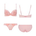 アモスタイル バイ トリンプ AMOSTYLE BY Triumph エントリーコレクション谷間くっきりブラ&ショーツセット フライングフラワー259 ピンク(B~D)【返品不可商品】 (ピンク)