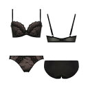 アモスタイル バイ トリンプ AMOSTYLE BY Triumph エントリーコレクションロマンティックレトロ270 ブラ&ショーツセット ブラック(B~D)【返品不可商品】 (ブラック)