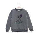 クリフ メイヤー KRIFF MAYER 裏起毛 クルー スウェット(スヌーピー) (GRAY)