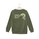 クリフ メイヤー KRIFF MAYER スフレタッチ クルー スウェット(虹) (OLIVE)