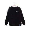 クリフ メイヤー KRIFF MAYER ふっくら 裏起毛 肩切替 クルー スウェット (BLACK)