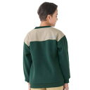 クリフ メイヤー KRIFF MAYER ふっくら 裏起毛 肩切替 クルー スウェット (GREEN)