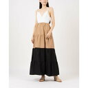 リナシメント RINASCIMENTO トリコロールティアードキャミロングワンピース (var.Beige)(4)
