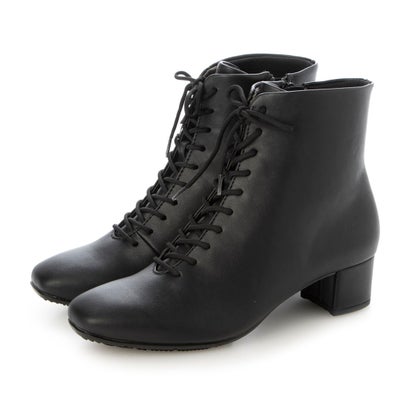 アキュアーズ AcureZ こだわりのスッキリシルエットのレースアップデザイン「スタイリッシュ×ラクブーツ」 （ブラック）