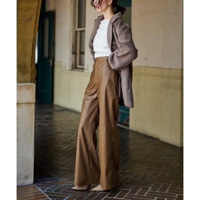 ユアーズ ur's レザーワイドパンツ （キャメル）のサムネイル