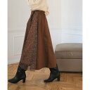 ブージュルード Bou Jeloud チュールドッキングAフレアスカート (BROWN)(4)