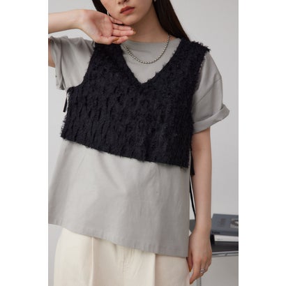 フェザーチュールクロップドベスト