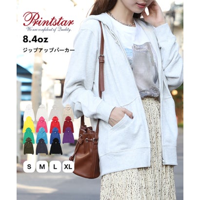 【Printstar】プリントスター カラバリ豊富で推し活にも◎ パーカー 8.4オンス ジップアップパーカー 無地 長袖 ユニセックス 00217 (アイボリ...