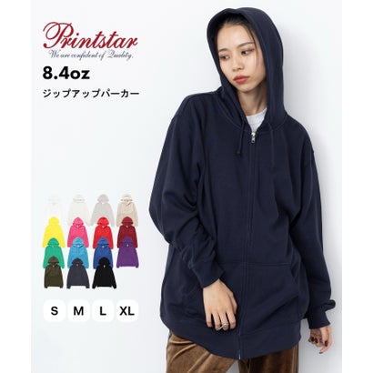 【Printstar】プリントスター カラバリ豊富で推し活にも◎ パーカー 8.4オンス ジップアップパーカー 無地 長袖 ユニセックス 00217 (ネイビー...