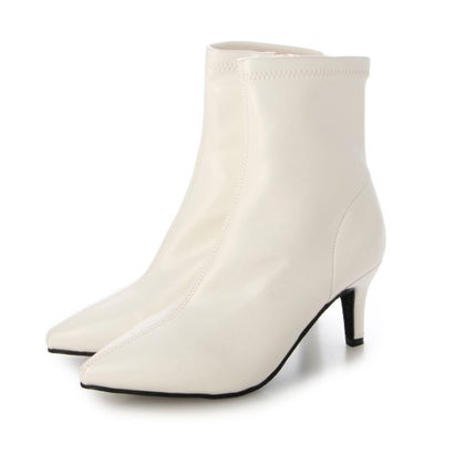 エーケーアール AKR ポインテッドトゥピンヒールショートブーツ （ホワイト）
