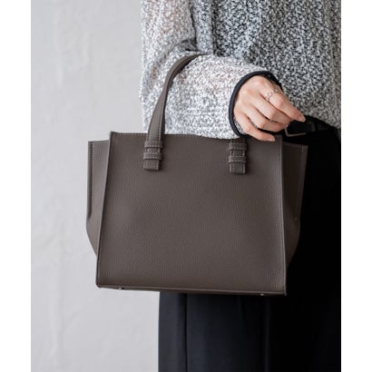 ヴィータフェリーチェ VitaFelice ステッチ2wayハンドバッグ (CHARCOAL) ヴィータフェリーチェ VitaFelice ステッチ2wayハンドバッグ (CHARCOAL)