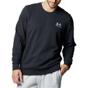 アンダーアーマー UNDER ARMOUR UNDER ARMOUR アンダーアーマー UA エッセンシャルテリー クルー テリー素材 厚手 ロ (BLK/WHT チ」B」レ」ー「))(4)