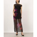 デシグアル Desigual 花柄チュールワンピース (ブラック)