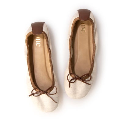 ヒルズアヴェニュー HILLS AVENUE キャンバスバレリーナ （ブラウン）