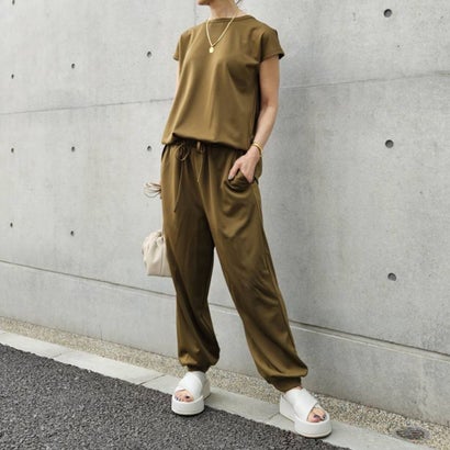 クニー Kunny. カットソーオールインワン (カーキ)