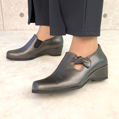 エレモーサ HERMOSA 【日本製】【ゆったり3E幅】【軽量】【柔らか本革】りぼん付きコンフォートシューズ （エタン）