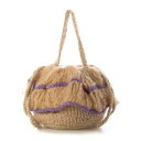 アースメイド EARTH MADE E7625 KNIT FRILL KINCGAKU BAG (ベージュ)