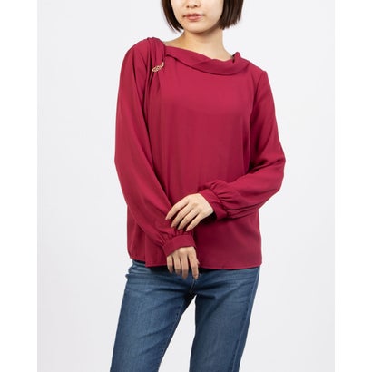 リナシメント RINASCIMENTO Rプレートドレープネックブラウス (Bordeaux Rosso)