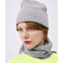 エレガンセーゼ elegancese 【elegancese】wool Cashmere waffle scarf (ライトグレー)