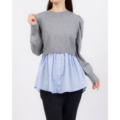 フィフス fifth バックリボンドッキングニット （グレー）