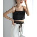 ボンジュールサガン BONJOUR SAGAN 2way satin bare top / 2wayサテンベアトップ (BLACK)