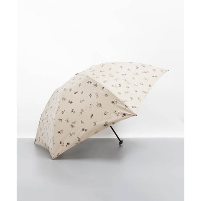 ジル スチュアート JILL STUART フルーツ柄プリント晴雨兼用傘(折りたたみ・軽量傘) (キャメル)