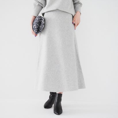 アンタイトル UNTITLED セミフレアニットスカート （ライトグレー(011)）