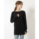 ティゴラ TIGORA レディース フィットネス 長袖Tシャツ フィットネス チュニック丈裾ギャザー長袖Tシャツ TR-3F2894TL (ブラック)