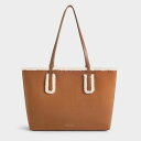 Noelle ノエル テクスチャーファートリムトートバッグ (Brown)(4)